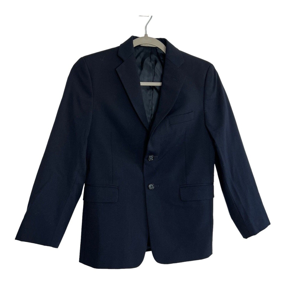 Nordstrom Boys Blazer Size 12R Suit Jacket Youth Navy Blue Event Wedding